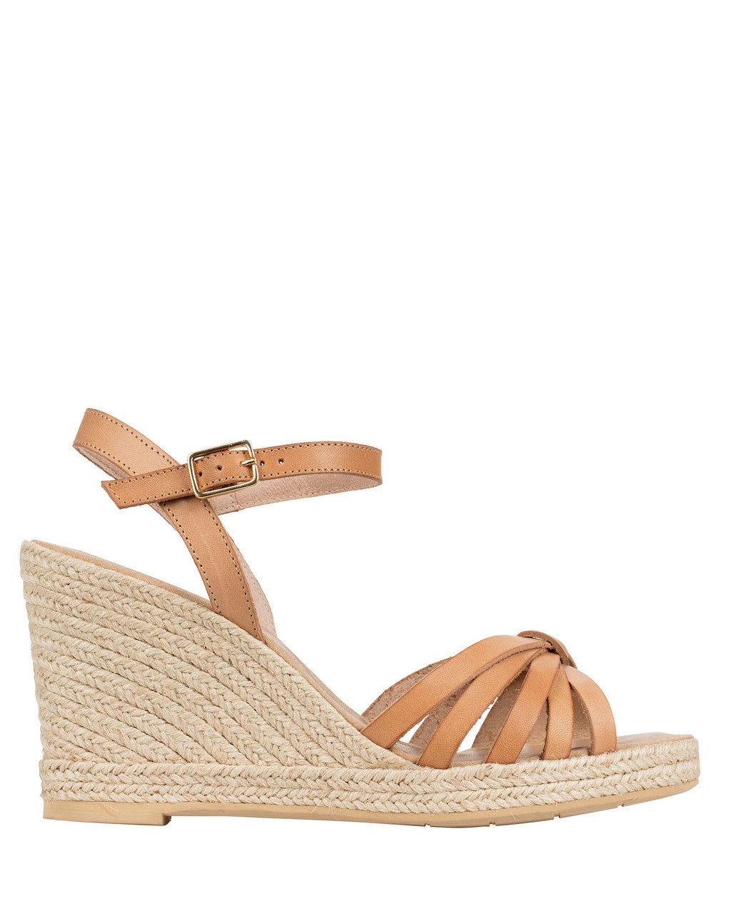 By Bianca Capri Nude Wedge