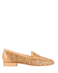 Bianca Buccheri Selly beige woven leather loafers