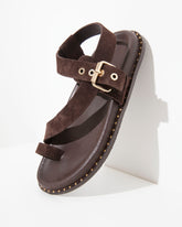 Dolci Firme Playa Choc Suede Toe-Loop Sandal
