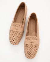 Dolci Firme Keah Nude Woven Leather Penny Loafer