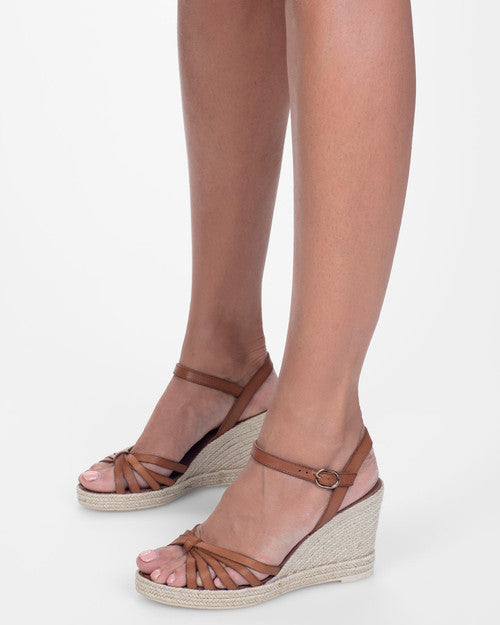 By Bianca Capri Wedge Tan Sandal