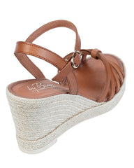 By Bianca Capri Wedge Tan Sandal