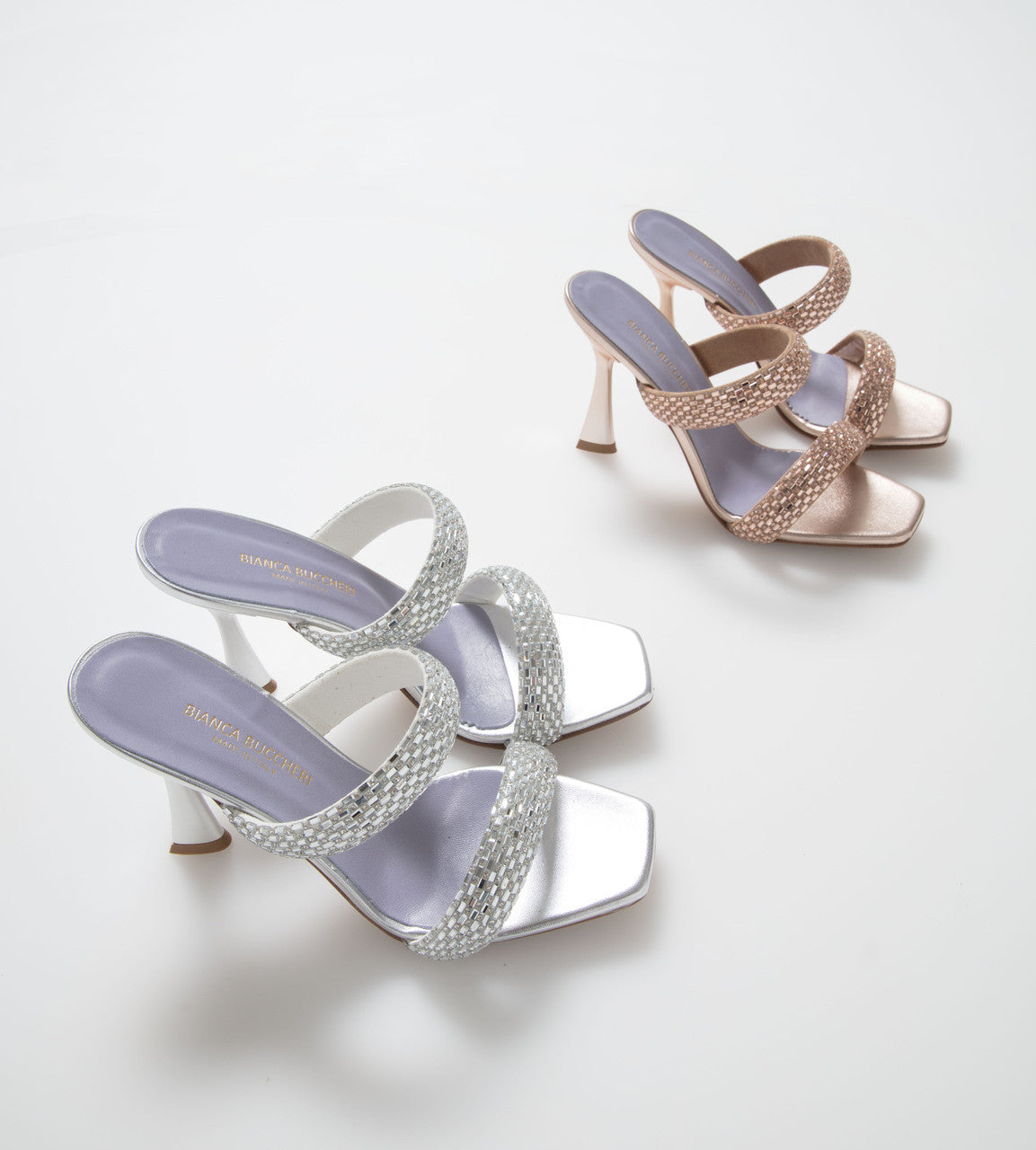 Bianca Buccheri Fiorella Silver Sandals