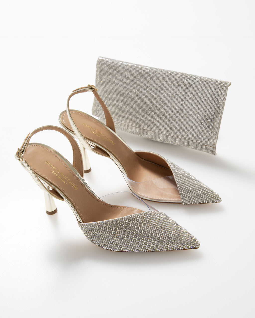 Bianca Buccheri Byna Platinum Gold Sling Back