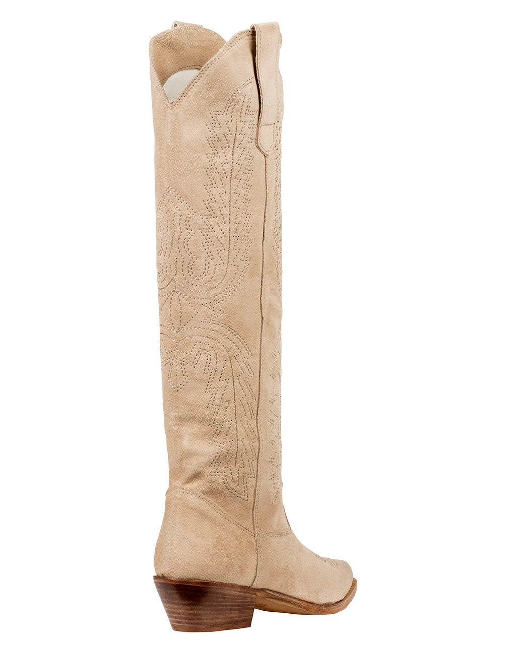 Cowboy Boots Sand Suede Knee High Boots Soda Women's Faux Leather