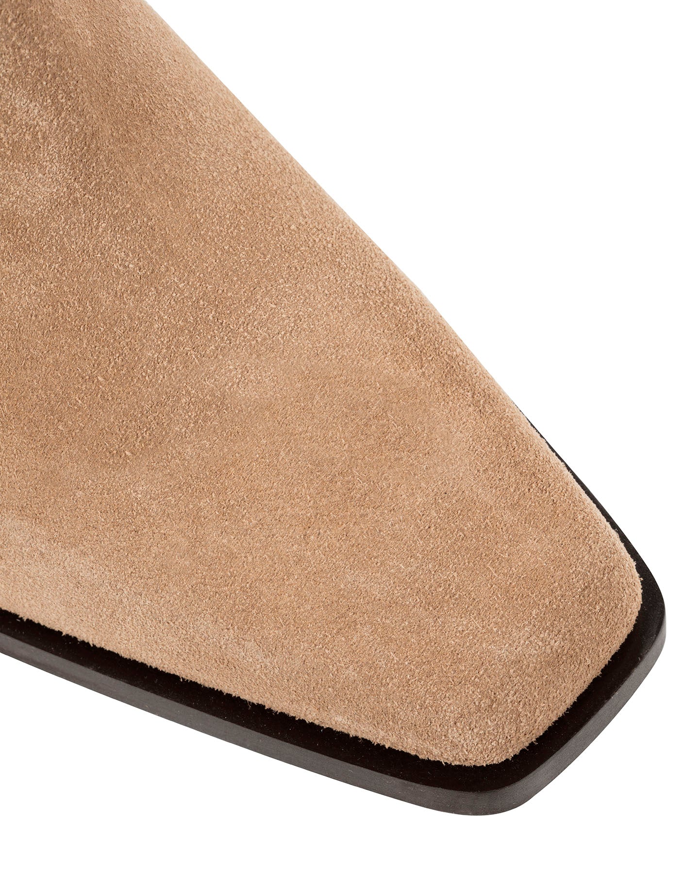 Affordable luxury suede ankle boots in beige – made in Italy with side zip and bold heel design
