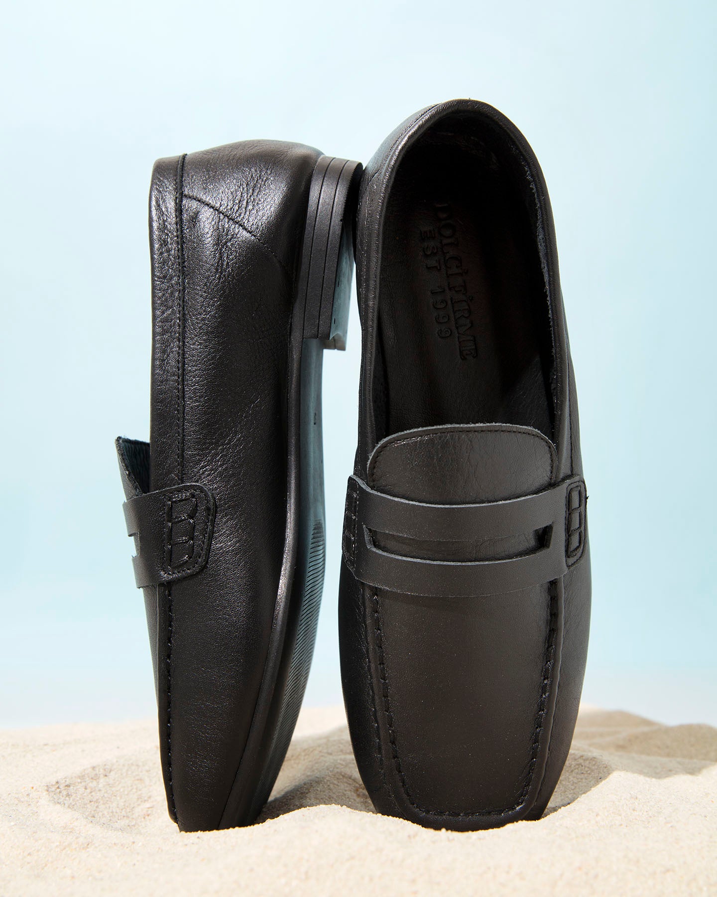 Dolci Firme Janene black nappa leather loafers