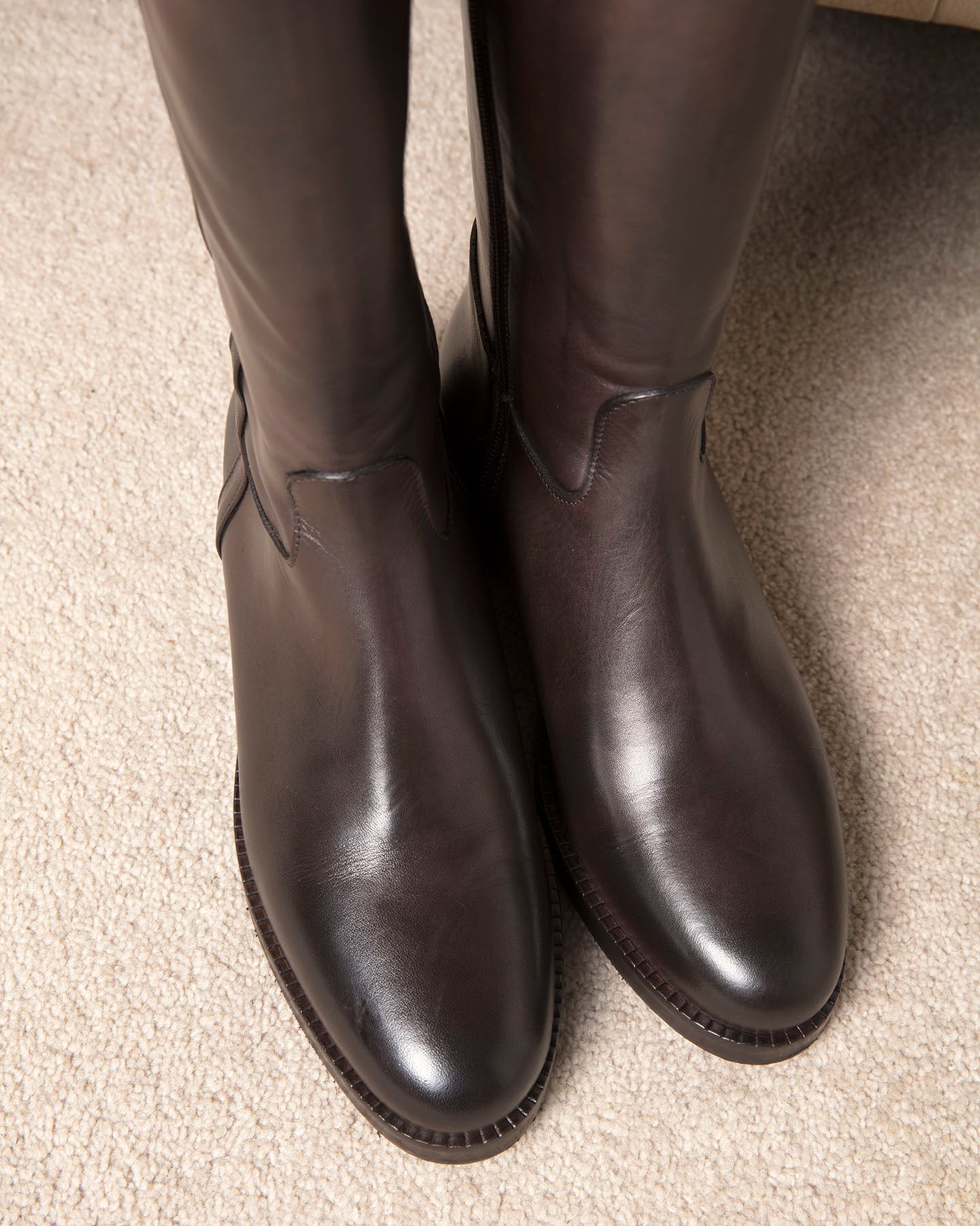 Bianca Buccheri Nante Choc Knee High Boot | Made in Italy