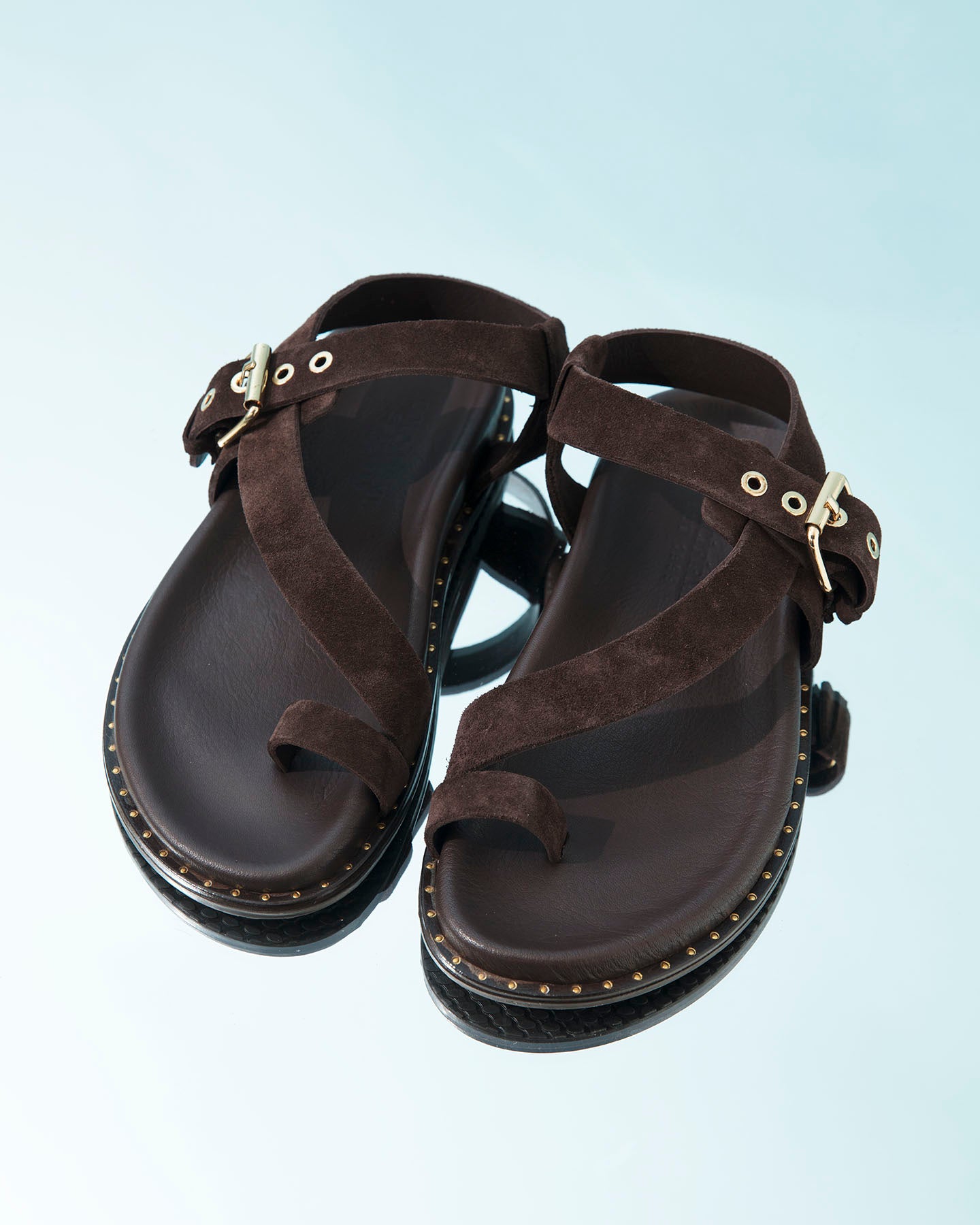 Dolci Firme Playa Choc Suede Toe-Loop Sandal