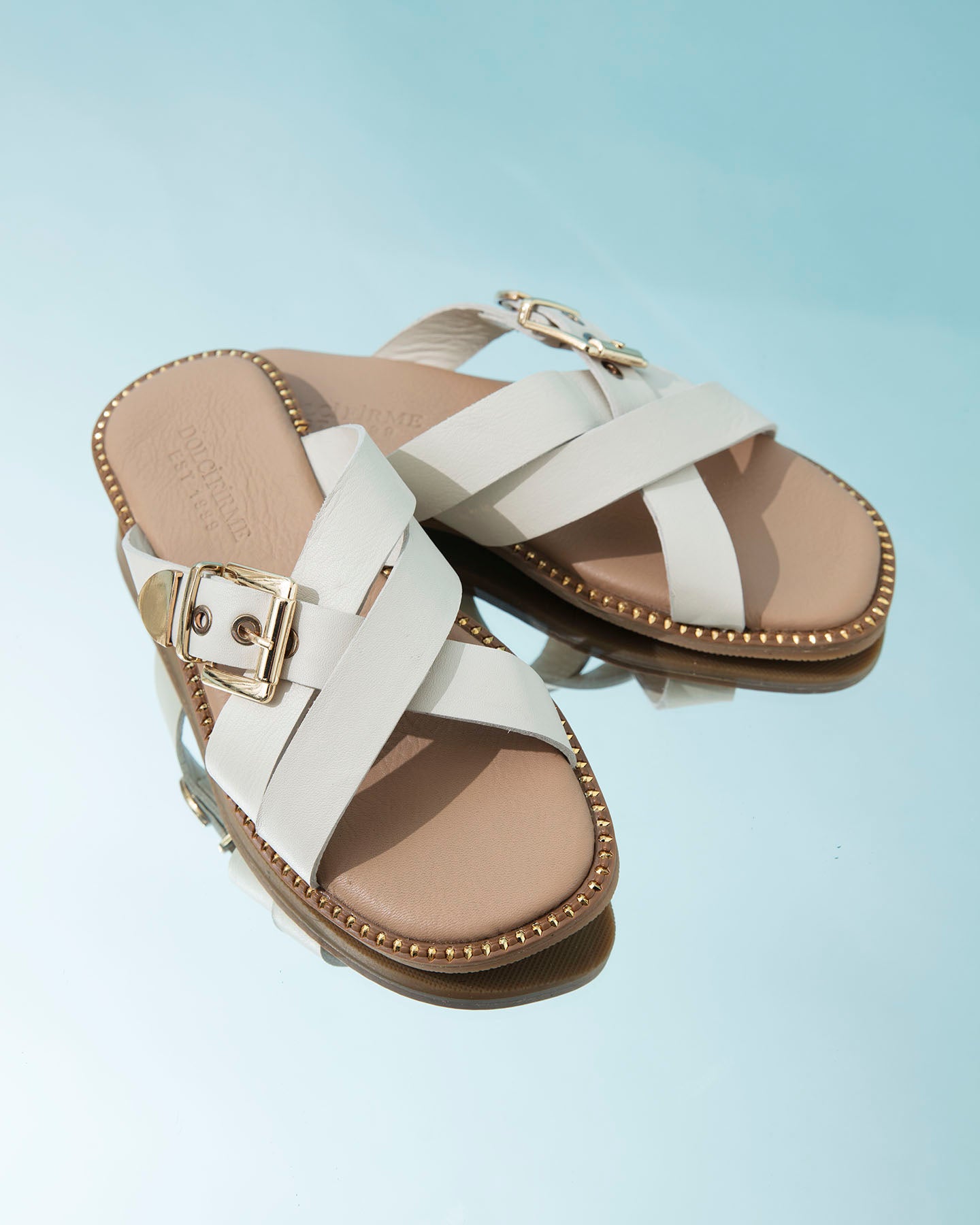 Dolci Firme Lilla Milk Leather Buckle Slide