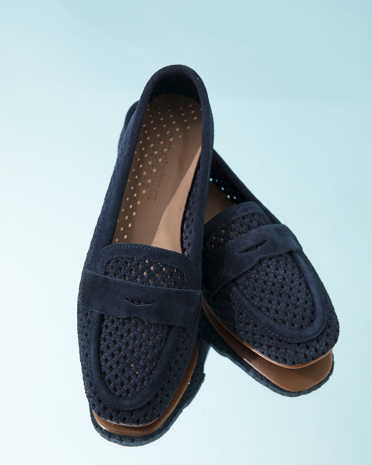 Dolci Firme Quincy Navy Suede Penny Loafer