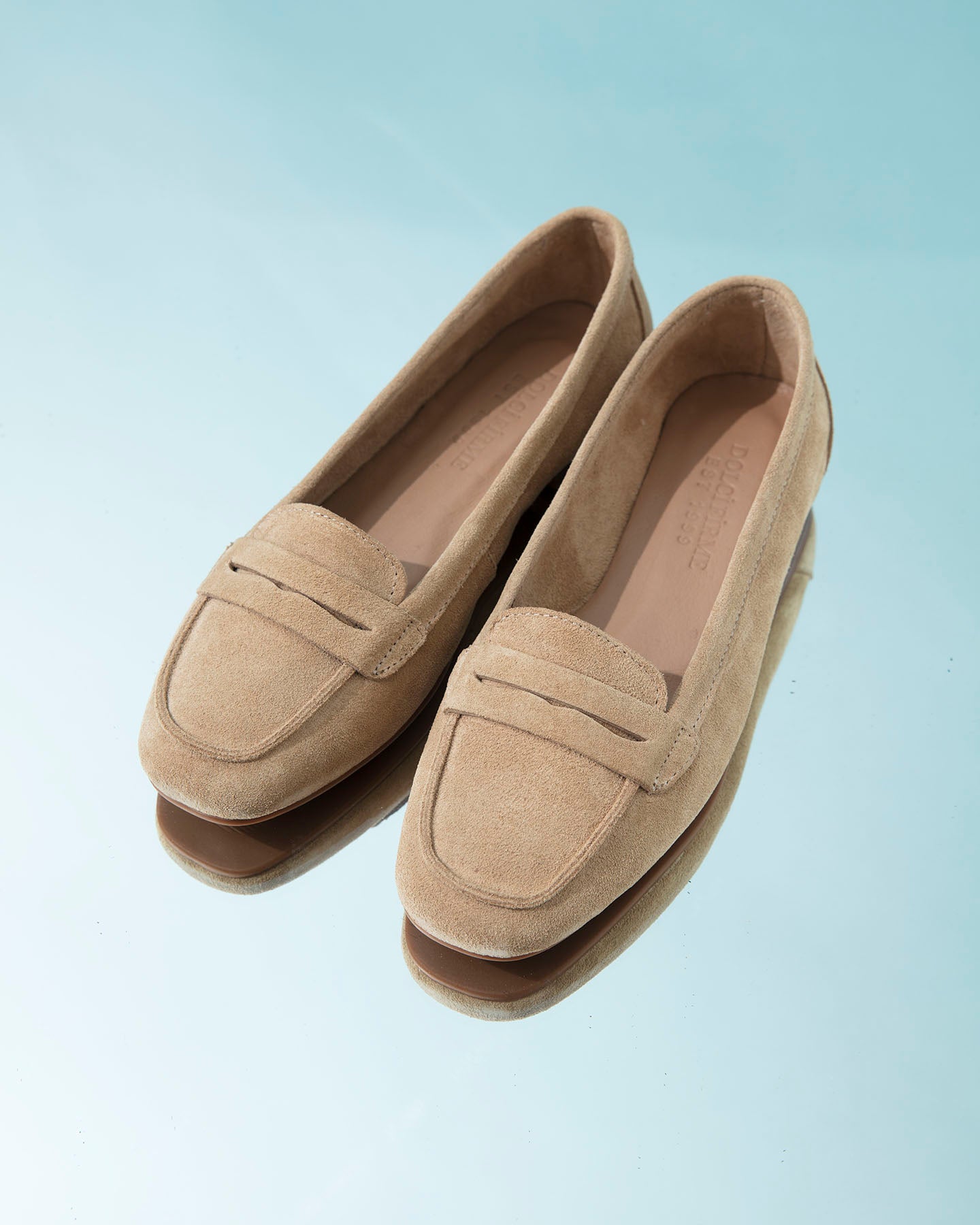 Dolci Firme Quincy Beige Suede Penny Loafer