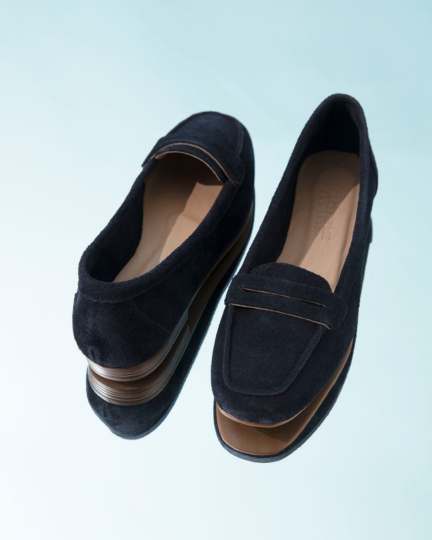 Dolci Firme Quincy Navy Suede Penny Loafer