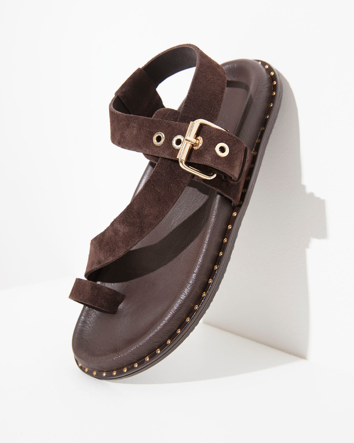 Dolci Firme Playa Choc Suede Toe-Loop Sandal