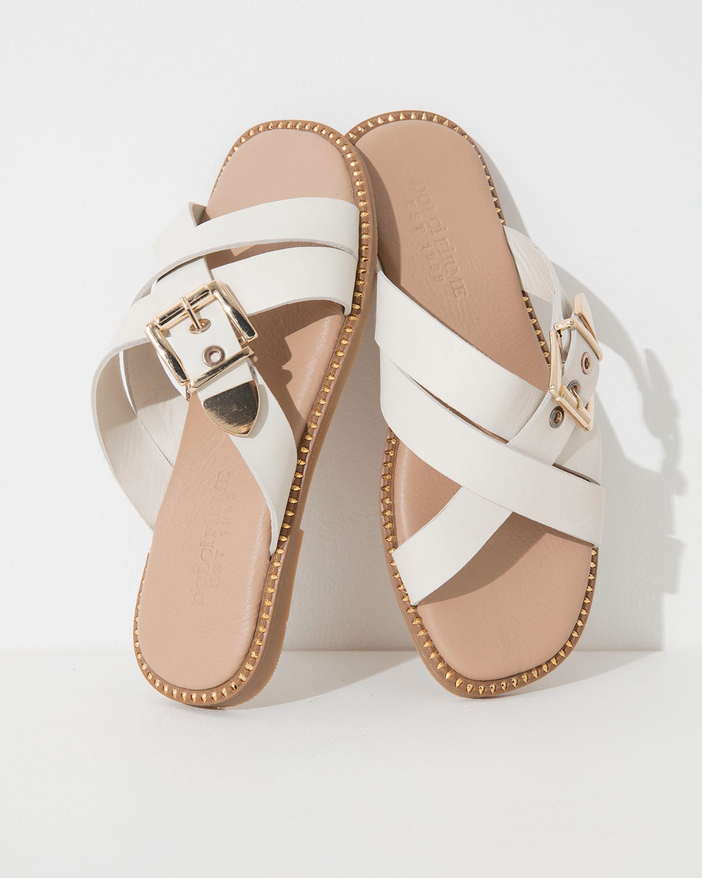Dolci Firme Lilla Milk Leather Buckle Slide