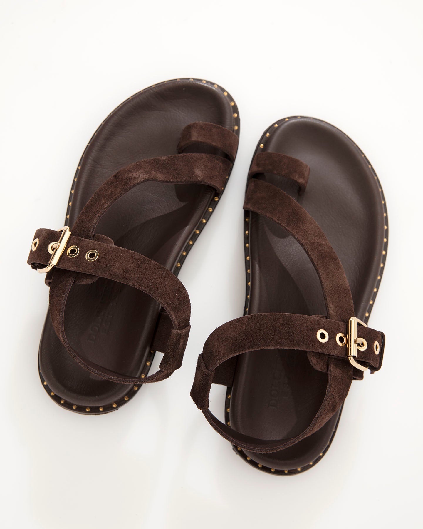 Dolci Firme Playa Choc Suede Toe-Loop Sandal