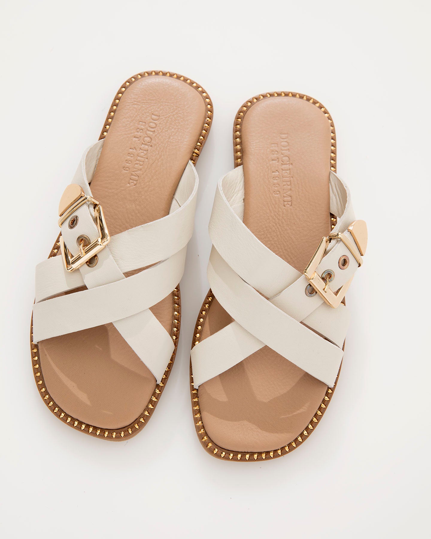 Dolci Firme Lilla Milk Leather Buckle Slide