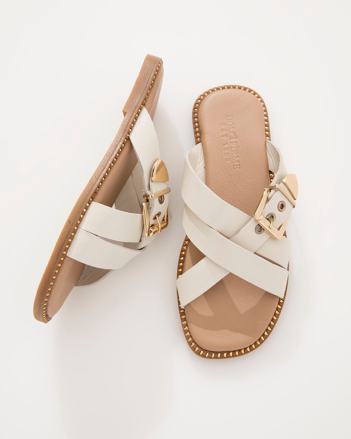 Dolci Firme Lilla Milk Leather Buckle Slide