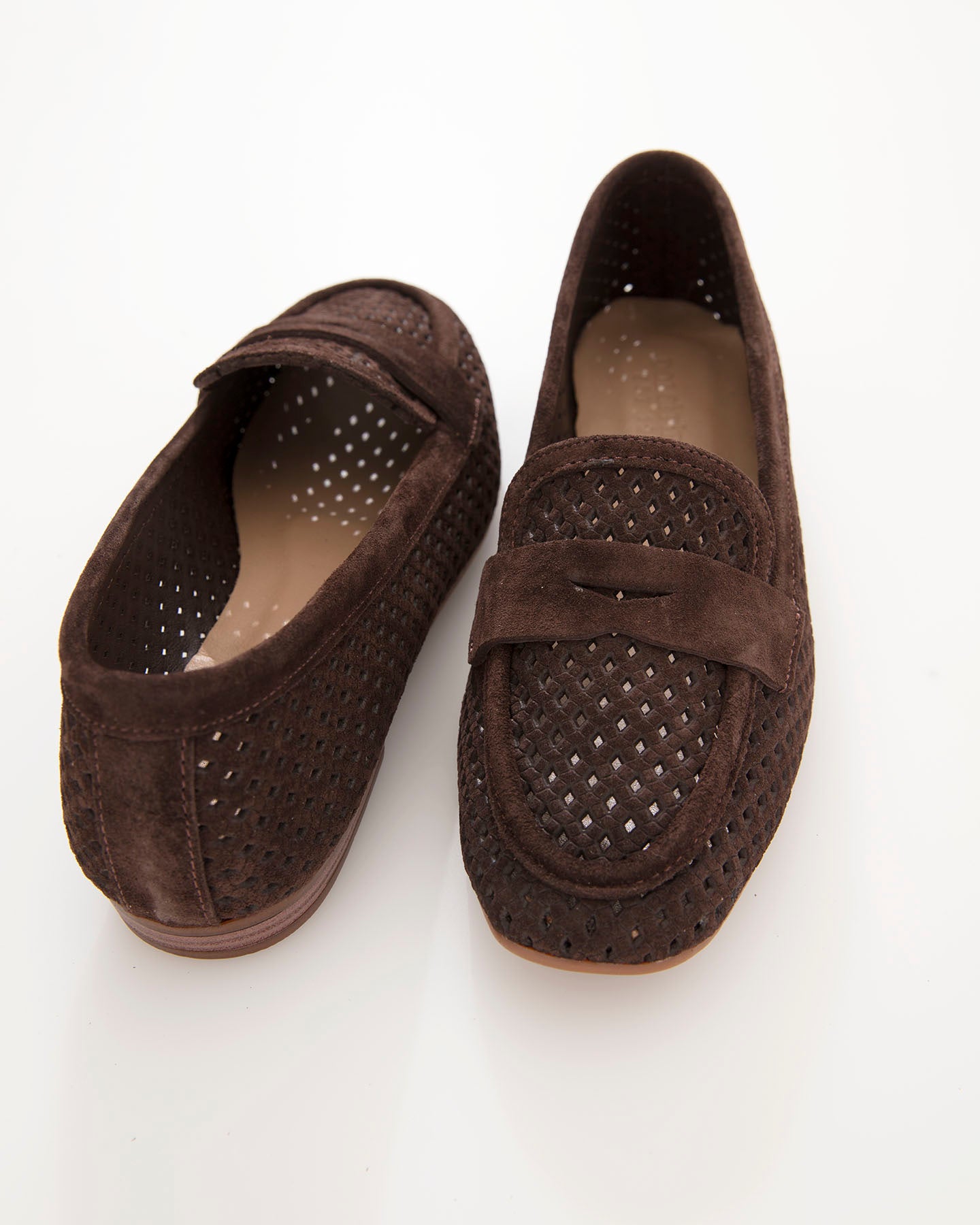 Dolci Firme Keah Choc Woven Suede Penny Loafer