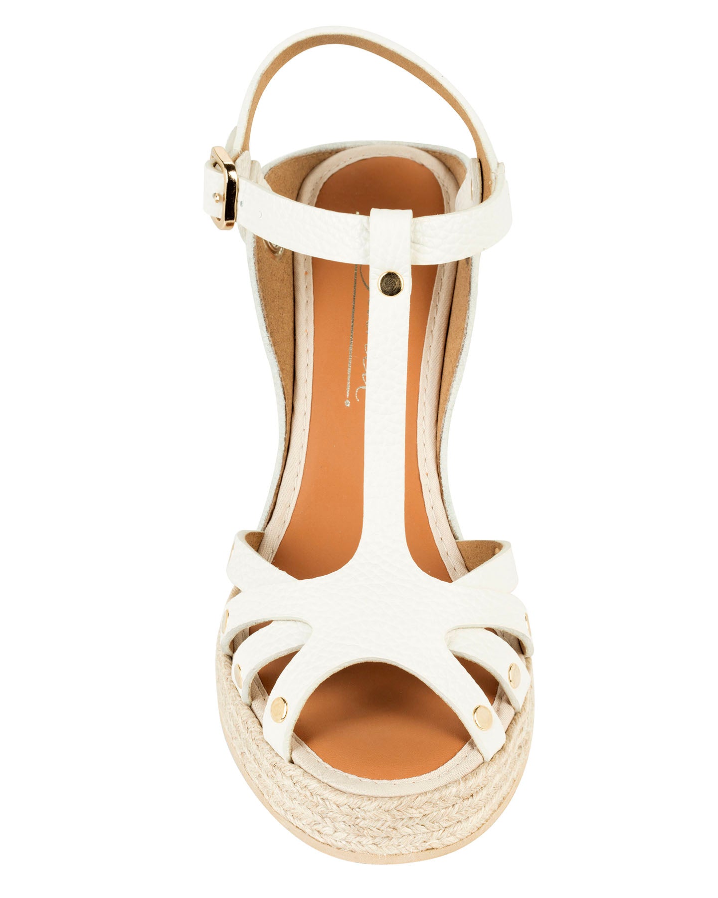 By Bianca Palermo Off White espadrille wedge, 11cm raffia wedge on a 2cm platform