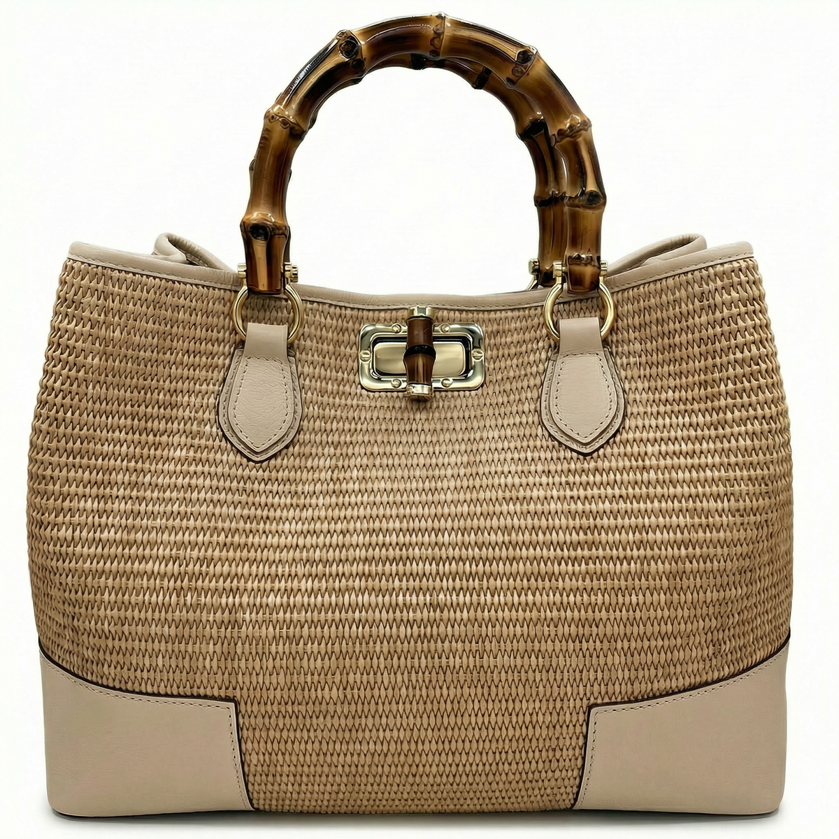 Dolci Firme Bamboo Raffia Bag