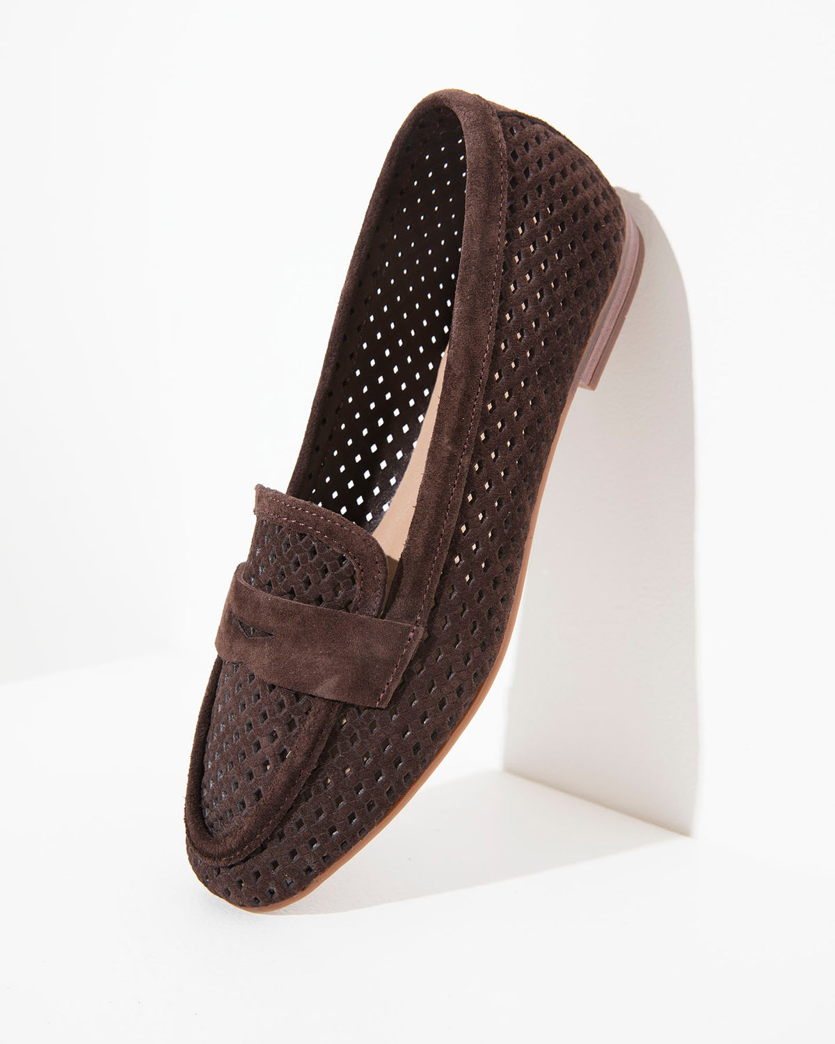 Dolci Firme Keah Choc Woven Suede Penny Loafer