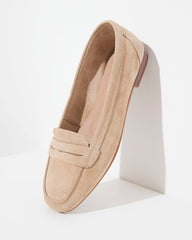 Dolci Firme Quincy Beige Suede Penny Loafer