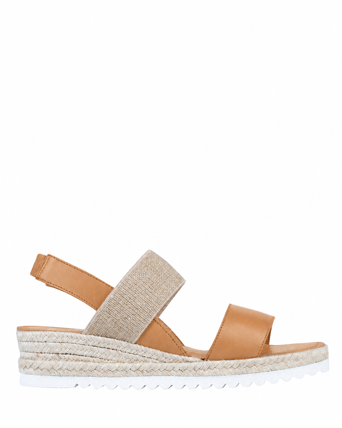 By Bianca Anye Beige Deserto beige leather espadrille wedge sandals with elastic strap