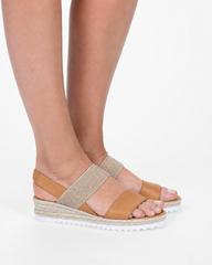 By Bianca Anye Beige Deserto light tan leather low espadrille wedge, alternate view