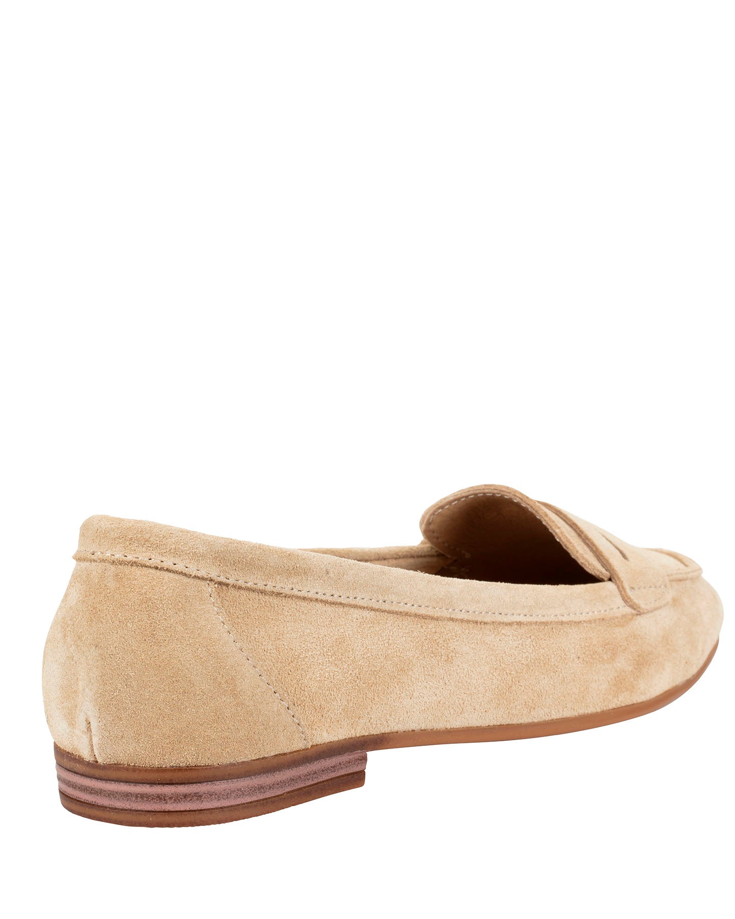 Dolci Firme Quincy beige suede loafer with leather lining and slim flat sole