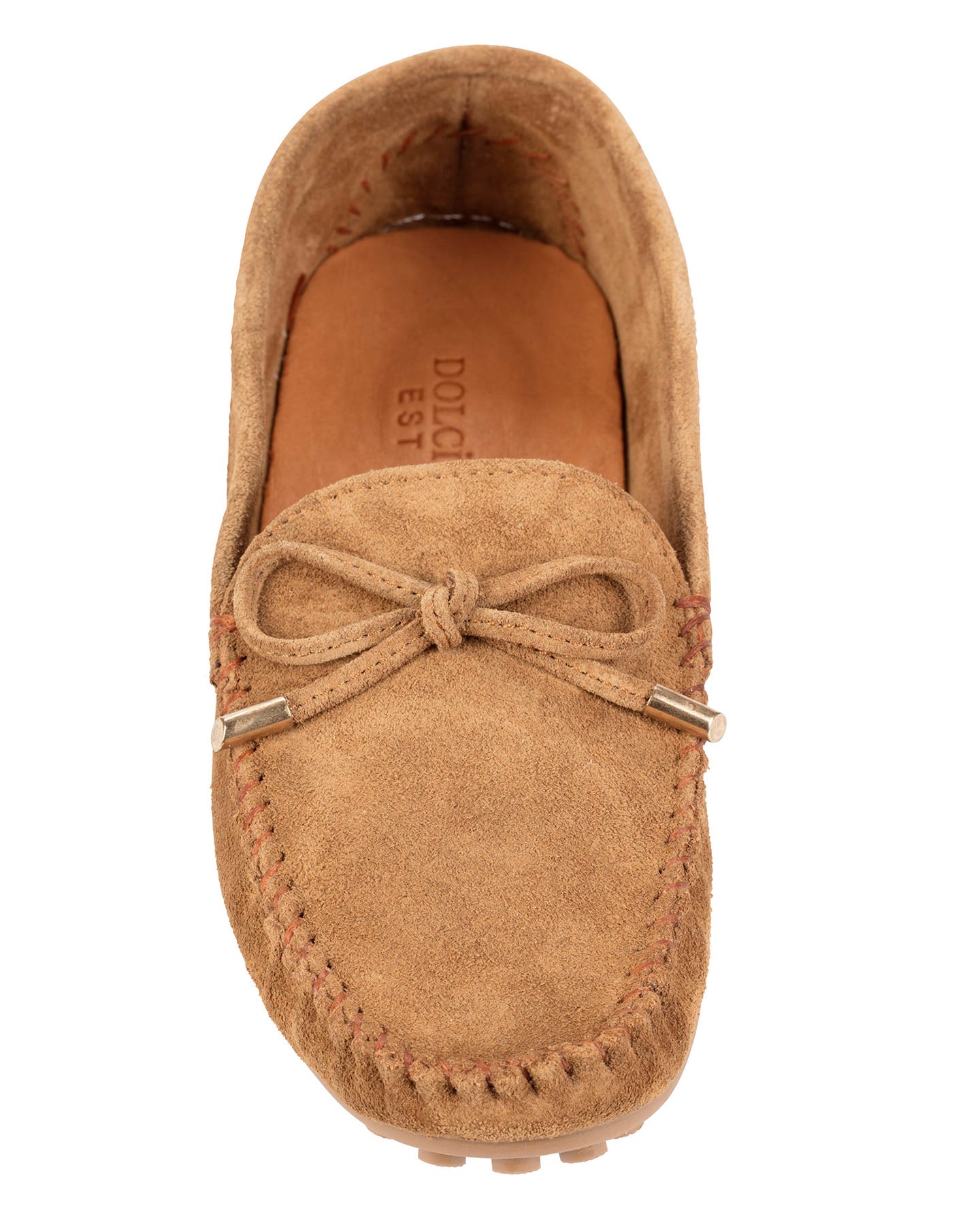 Dolci Firme Alpha cigar suede driving loafer with cushioned inner sole