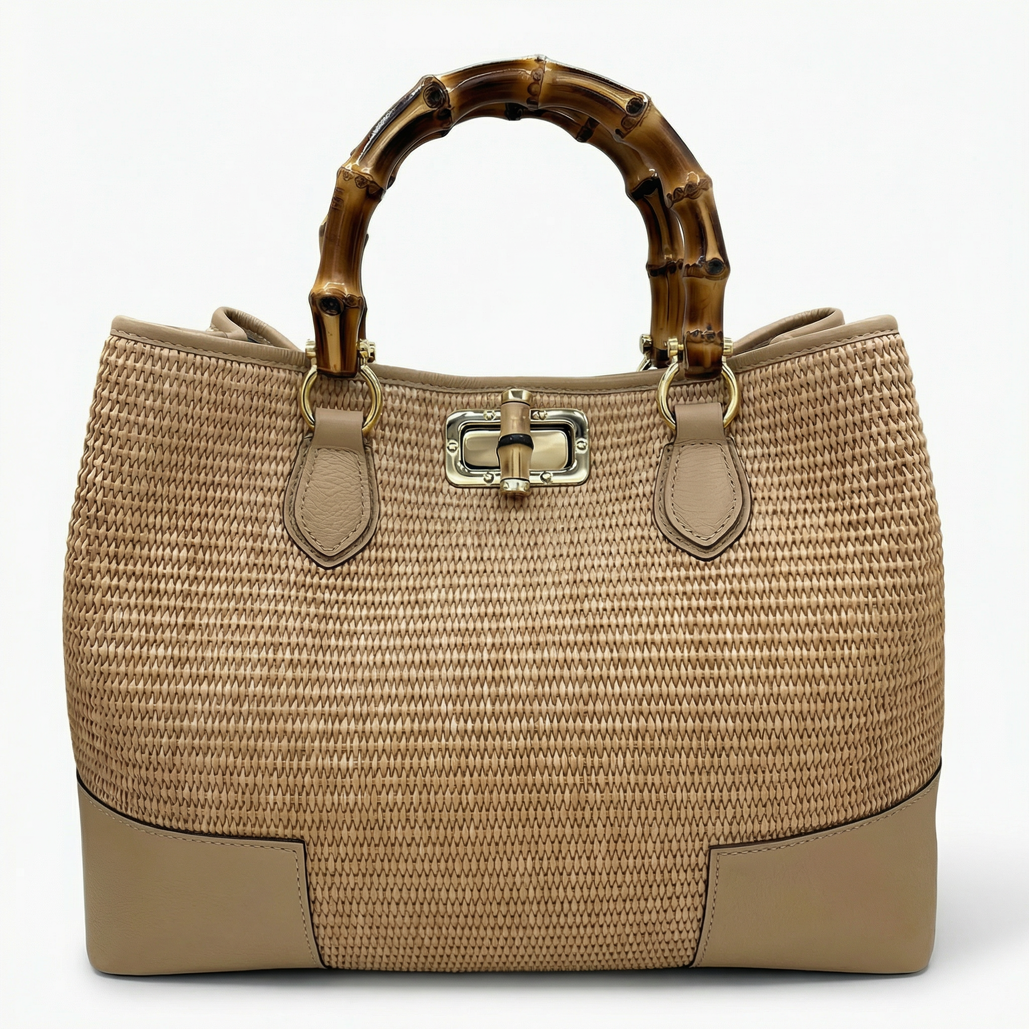 Dolci Firme Bamboo Raffia Bag