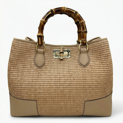 Dolci Firme Bamboo Raffia Bag